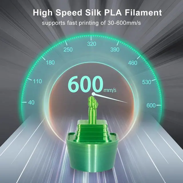 Alt view image 6 of 7 - IEMAI Silk PLA Filament 1.75mm 1kg, Dual-Color Gradient Yellow to Green 3D Printer Filament, Silky Glossy Finish, Tough & Neatly Wound for DIY, Artistic & Home Décor
