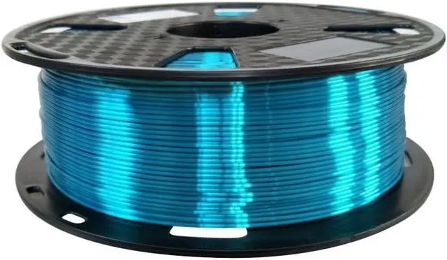 Alt view image 3 of 5 - CC3D Silk Enamel Blue PLA Filament 1.75 mm 3D Printer Filament 1KG 2.2LBS Spool Silky Shiny Metallic Cyan Metal 3D Printing Material Shiny Blue