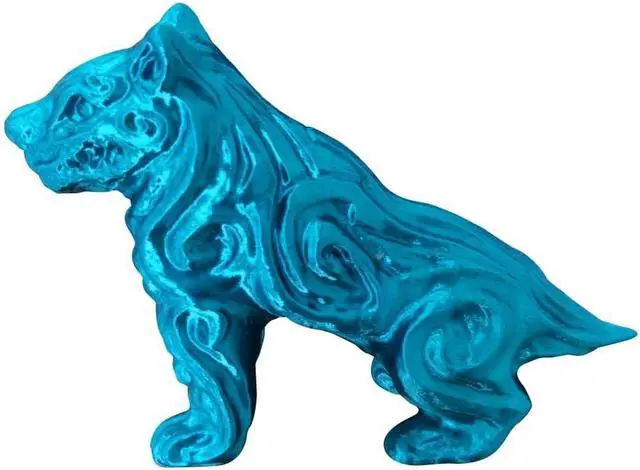 Alt view image 4 of 5 - CC3D Silk Enamel Blue PLA Filament 1.75 mm 3D Printer Filament 1KG 2.2LBS Spool Silky Shiny Metallic Cyan Metal 3D Printing Material Shiny Blue