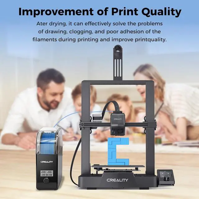Alt view image 7 of 7 - Official Creality Filament Dryer Box Pro, Upgrade 3D Printer Filament Dryer Box with Fan, 360° Heating Filament Dehydrator Storage Box for 1.75/2.85mm PETG PLA TPU ABS Nylon