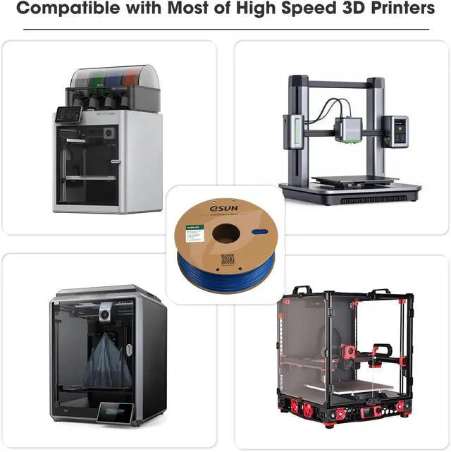 Alt view image 4 of 5 - eSUN High Speed ABS+ Filament 1.75mm, Excellent Layer Adhesion 3D Printer Filament Speedy ABS Plus for Fast Printing, 1KG Spool (2.2 LBS) 3D Printing Filament for 3D Printers, Blue