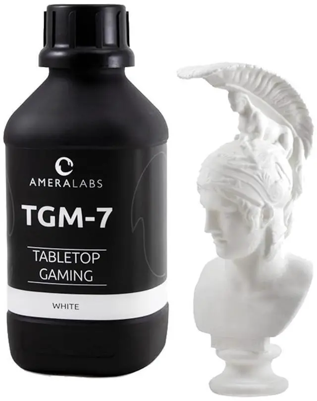 Main image of TGM-7 3D Printer Resin for Tabletop Miniatures Tough, High Resolution, Low Odor, Fast Curing Printing Liquid for 4K/8K/12K LCD/DLP/SLA UV Resin 3D Printers (White, 1kg)