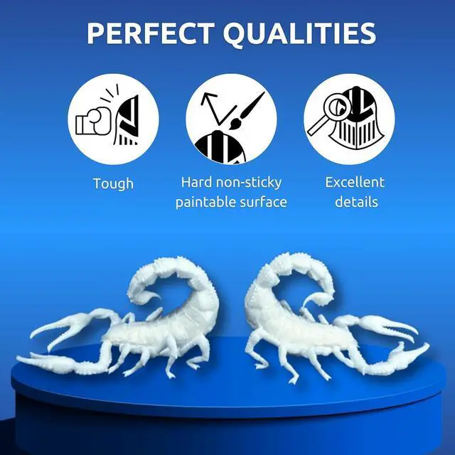 Alt view image 3 of 7 - TGM-7 3D Printer Resin for Tabletop Miniatures Tough, High Resolution, Low Odor, Fast Curing Printing Liquid for 4K/8K/12K LCD/DLP/SLA UV Resin 3D Printers (White, 1kg)