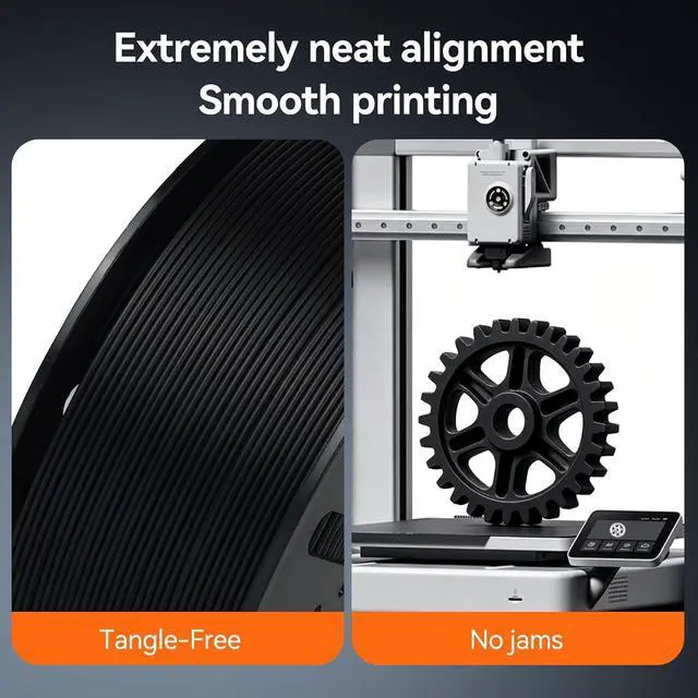Alt view image 3 of 7 - Kingroon PLA PlusPLA+ 3D Printer Filament, Dimensional Accuracy +/- 0.03 mm, 1 kg Spool(2.2lbs), 1.75 mmBlack