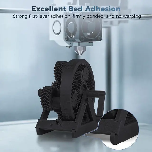 Alt view image 4 of 7 - IEMAI Carbon Fiber ABS Filament 1.75mm Matte Black 1KG, ABS-CF 3D Printer Filament with Enhanced Stiffness, Heat & Chemical Resistant, High Dimensional Stability & Low Warpage