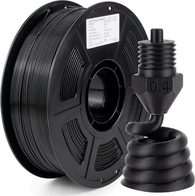 Main image of ASA Filament 1.75mm, UV&Rain&Heat Resistant Durable 3D Printer Filament, No Warping, Non Odor & Fumes - Perfect for Outdoor Functional Mechanical Parts, Black Filament 1kg(2.2lbs) Spool