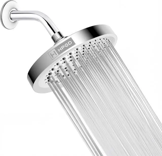 Main image of Shower Head - High Pressure Rain, 6-Inch Round, Luxury Chrome Finish, Universal Shower Head Replacement, Premium Quality Anti-Clogging Nozzles, Tool-Free Minute Installation (Chrome)