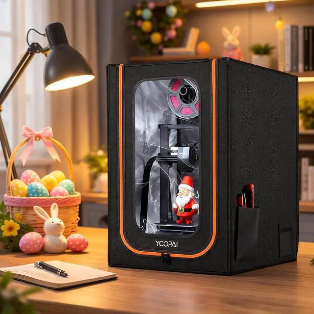Alt view image 7 of 7 - 3D Printer Enclosure with LED Lighting, Fireproof Dustproof Tent Constant Temperature Protective Cover for Creality Ender 3 V3 SE/KE/Ender 3/Ender 3 Pro/Ender 3V2/Ender 3S1/Neo/Anycubic Elegoo, Medium