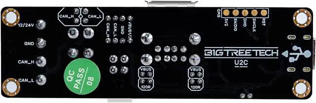 Alt view image 6 of 7 - BIGTREETECH U2C V2.1 Adapter Board Supports CAN-Bus Connection, with 3 CAN Output Interface for 3D Printer DIY