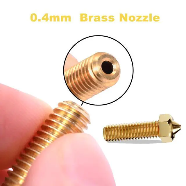 Alt view image 4 of 6 - ALadrs 0.4mm Brass Nozzles 12pcs, 3D Printer 1.75mm Filament Hot End Nozzles for Anycubic Kobra 2,vyper,Kobra Plus,Kobra Max,Sidewinder X1 3D Printer