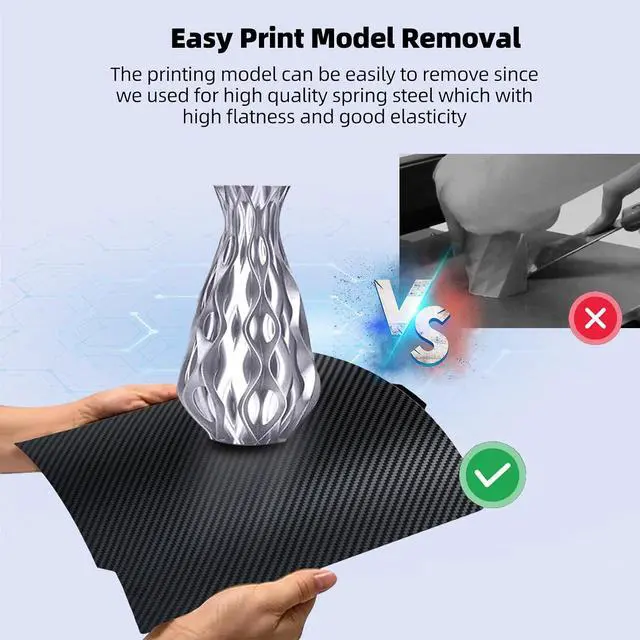Alt view image 4 of 7 - IdeaFormer-3D PEO PET Smooth Build Plate for Bambu Lab X2D X1C X1 X1E P1P P1S P2S A1, PEO PET Spring Steel Sheet Flexible Bed Plate for Bambu Labs X1, X1 Carbon, P1P, P1S, P2S, A1 3D Printer Platform