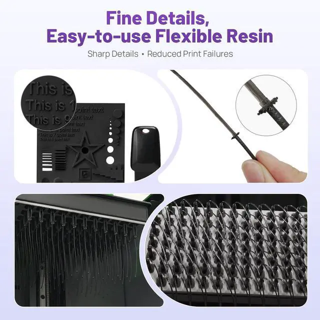 Alt view image 3 of 7 - RESIONE F69 Flexible 3D Printer Resin 1Kg 405nm UV-Curing Silicone Rubber-Like Photopolymer for DLP, LCD & MSLA Printers, Ideal for High-Resolution 3D Printing