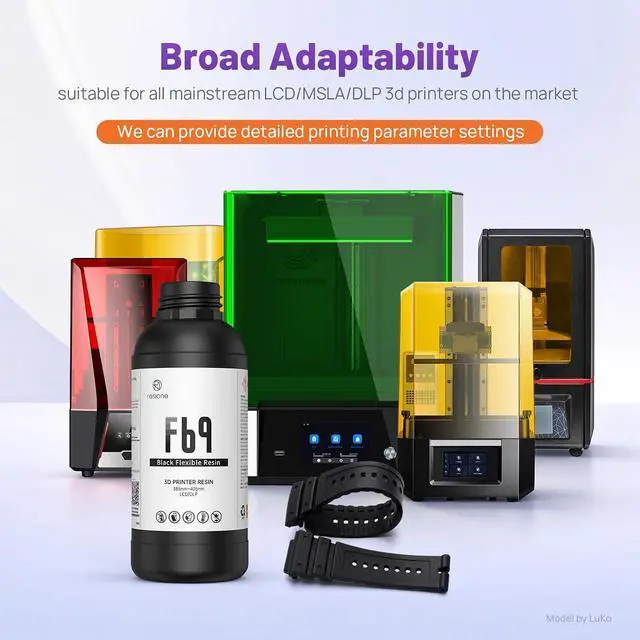 Alt view image 5 of 7 - RESIONE F69 Flexible 3D Printer Resin 1Kg 405nm UV-Curing Silicone Rubber-Like Photopolymer for DLP, LCD & MSLA Printers, Ideal for High-Resolution 3D Printing