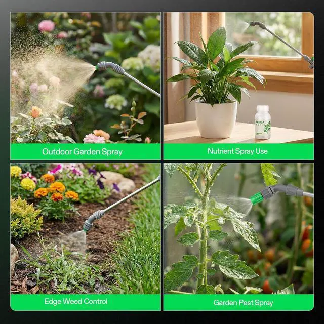 Alt view image 6 of 7 - VIVOSUN 2.1 Gal/8L Pump Sprayer, Garden Water Sprayer for Plants, Weeds & Lawn Care, with 3 Nozzles, 50'' Long Hose & Pressure Relief Valve