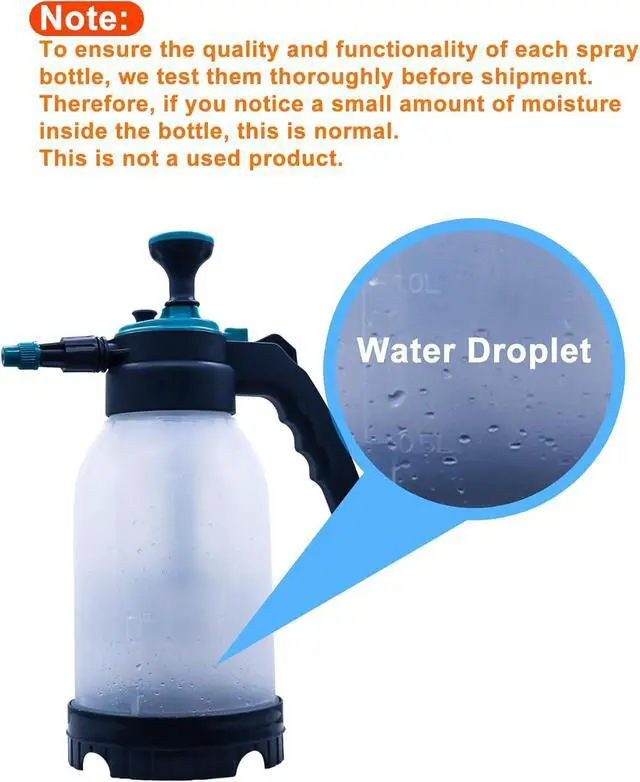 Alt view image 6 of 6 - HTDYOO 0.5 Gallon Garden Pump Sprayer, Hand Held Garden Sprayer | Water Spray | Adjustable Nozzle | Extra Extended Spray