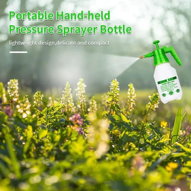 Alt view image 2 of 7 - Garden Pump Sprayer,68oz/34oz Hand-held Pressure Sprayer Bottle for Lawn with Safety Value&Adjustable Nozzle, for Watering,Spraying Weeds,Home Cleaning and Car Washing,0.5 Gallon