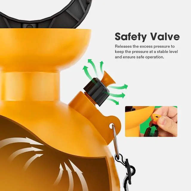 Alt view image 3 of 7 - VIVOSUN 2.1Gal/8L Pump Pressure Sprayer, Pressurized Water Spray Bottle with Adjustable Shoulder Strap, Adjustable Nozzle, Safety Valve & Additional Seals, Ideal for Watering, Fertilizing, Cleaning