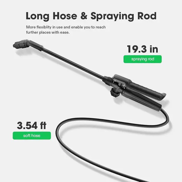 Alt view image 4 of 7 - VIVOSUN 2.1Gal/8L Pump Pressure Sprayer, Pressurized Water Spray Bottle with Adjustable Shoulder Strap, Adjustable Nozzle, Safety Valve & Additional Seals, Ideal for Watering, Fertilizing, Cleaning