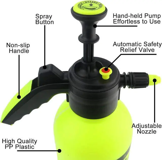 Alt view image 3 of 6 - Sunnyglade Hand Held Garden Sprayer Portable Lawn Pressure Pump Sprayer Adjustable Nozzle Manual 1/2 Gallon