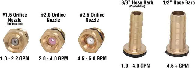 Alt view image 6 of 6 - Valley Industries Adjustable Flash Spray Gun - Up to 5.5GPM, 400 PSI, Interchangeable Nozzles