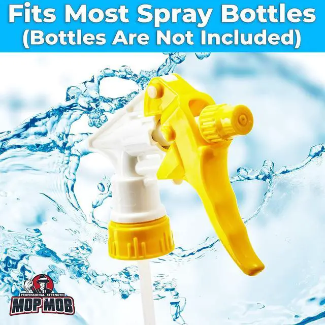 Alt view image 3 of 7 - Leak-Free Chemical Resistant Spray Head 10 Pk. BOTTLES NOT INCLUDED. Industrial Sprayer for Car Detailing Window Cleaning and Janitorial Supply. Low-Fatigue Trigger and Nozzle Fit 32oz Bottle.