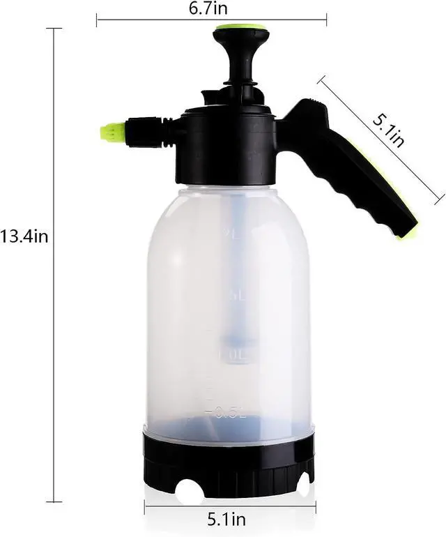 Alt view image 2 of 7 - 2 Pack 0.5 Gallon Hand held Garden Sprayer Pump Pressure Water Sprayers, Multi-Purpose Hand Sprayer for Lawn, Garden, Safety Valve Adjustable Nozzle