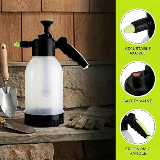Alt view image 4 of 7 - 2 Pack 0.5 Gallon Hand held Garden Sprayer Pump Pressure Water Sprayers, Multi-Purpose Hand Sprayer for Lawn, Garden, Safety Valve Adjustable Nozzle