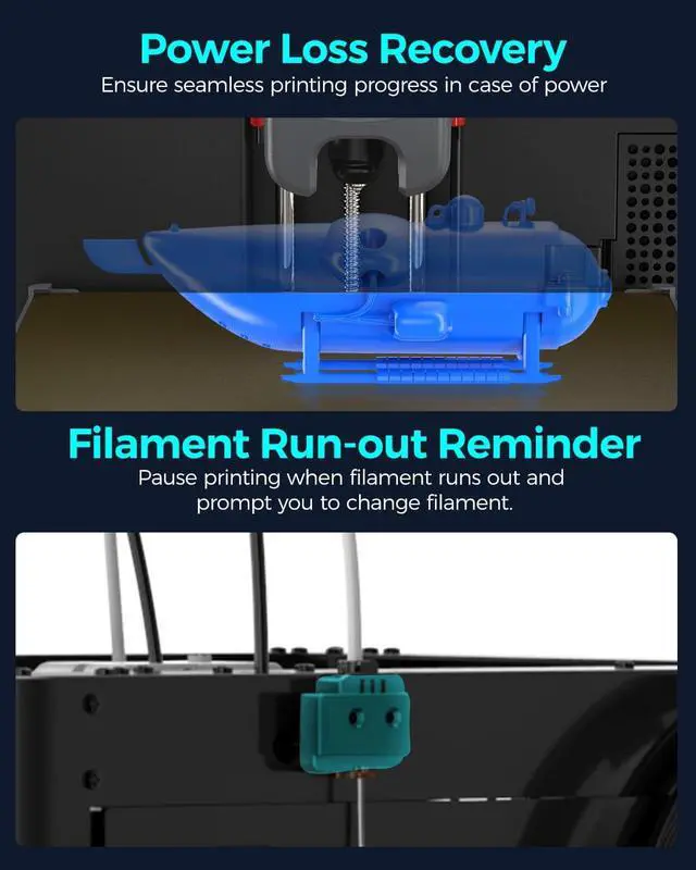 Alt view image 7 of 7 - FLASHFORGE Adventurer 5M 3D Printer High Speed Max 600mm/s with Auto Leveling, 3-Second Nozzle Change, 220×220×220mm Printing, 280°C Direct Drive for Kids/Beginners/Home