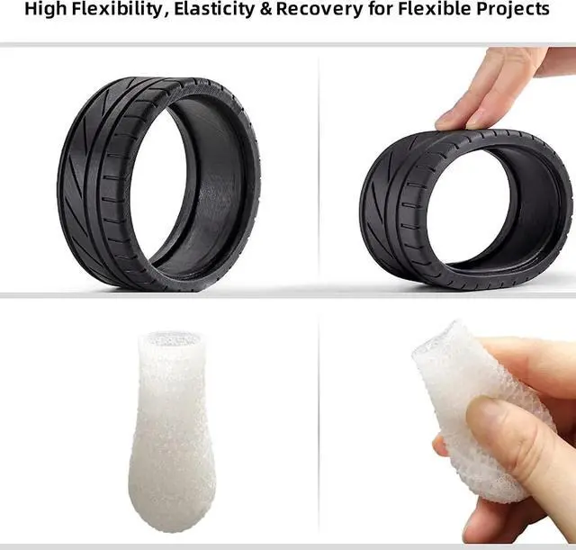 Alt view image 4 of 7 - Geeetech TPU Filament 1.75mm, Shore 95A Flexible 3D Printer Filament with High Elasticity, 1KG (2.2lbs) Spool, Dimensional Accuracy ±0.03mm, Fits Most FDM Printersl, Clear Orange