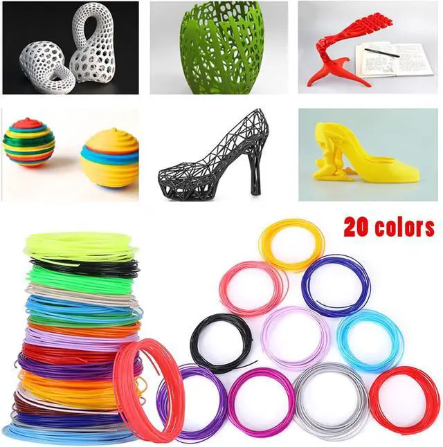 Alt view image 6 of 7 - 20 Colors 3D Pen Filament Refills for Low Temperature 3 D Pen PCL Filament Refills 16.4 Feet for Each Color 3 Dimensional Printing Pen Filament Refills 1.75mm