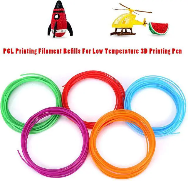 Alt view image 7 of 7 - 20 Colors 3D Pen Filament Refills for Low Temperature 3 D Pen PCL Filament Refills 16.4 Feet for Each Color 3 Dimensional Printing Pen Filament Refills 1.75mm