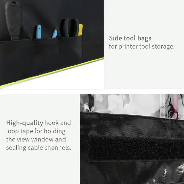 Alt view image 7 of 7 - 3D Printer Enclosure Constant Temperature Soundproof Dustproof Heating Tent with Light Compatible with Ender 3 v2 Cover Ender 3 Pro/Ender 3S / cr-10 / CR20 Pro Prusa i3 (Large)
