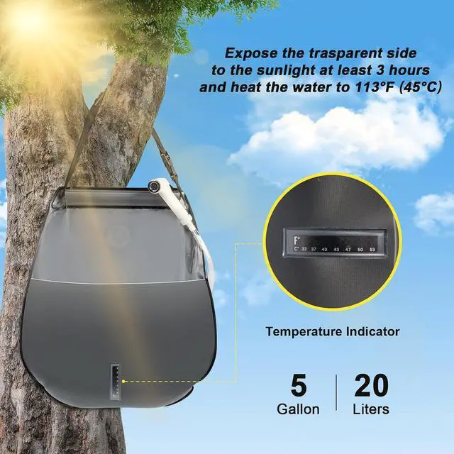 Alt view image 4 of 7 - Portable Camping Shower Tent,Shower Tent Kit, Outdoor Pop Up Privacy Tent,Changing Tent with 5 Gallon Shower Bag-(Nozzle Upgraded)