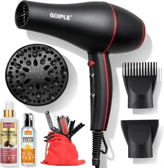Main image of 21Pcs Professional Hair Dryer Kit - Ionic, Lightweight, Low Noise, Constant Temperature, 1800W Blow Dryer for Women and Men - Includes Hair Dryer, Nozzles, and Accessories Set