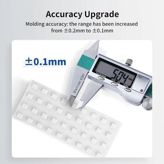Alt view image 3 of 7 - ANYCUBIC Upgraded Standard 3D Printer Resin, 405nm SLA Fast UV-Curing Resin, High Precision & Rapid Photopolymer for 8K Capable LCD/DLP/SLA 3D Printing (Clear, 1000g)