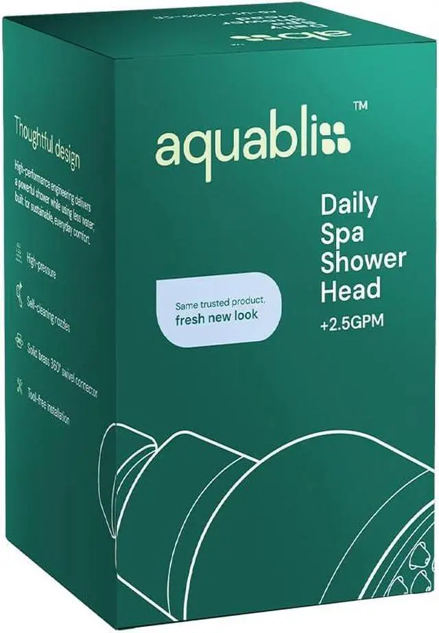 Alt view image 3 of 7 - AquaBliss TurboSpa 3 Inch High Pressure Shower Head w/Flow Restrictor Melts Stress into Bliss at Full Power. 42 Nozzle Wide Spray High Flow Showerhead Drenches You Fast, No Dry Spots Guaranteed