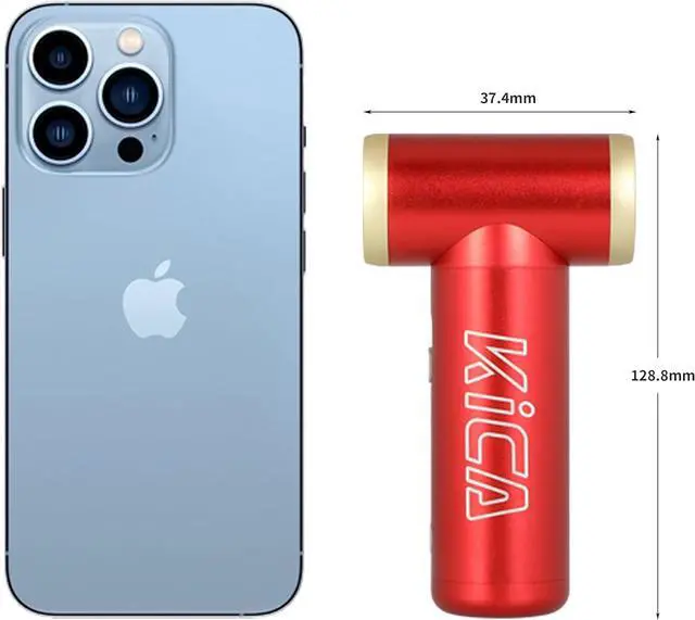 Alt view image 3 of 7 - KiCA Jetfan 2S Electric Air Duster for Computer/Keyboard/House Cleaning/Camera Lens/Camping/BBQ/Car/Barbershop/Hair Drying,117000RPM,Upgraded Nozzle/BatteryLife,Air Can Substitute Tool-Red