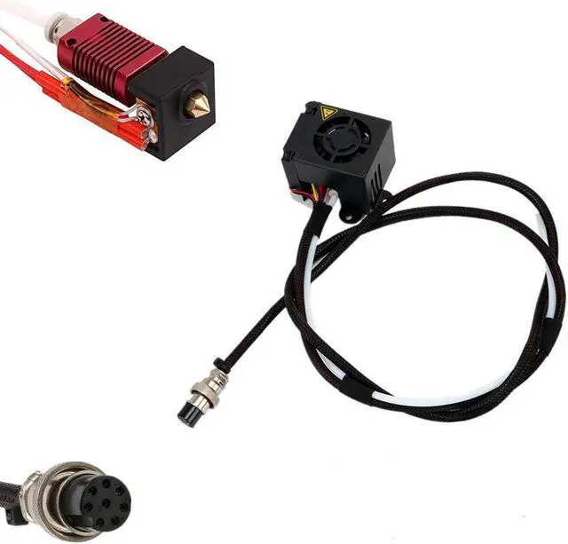 Alt view image 4 of 7 - CR-10S 3D Printers Original Replacement Parts/Accessories Full Assemble MK8 Extruder Hot End Kits (with Nozzle 0.4mm /0.2mm /0.3mm /0.5mm) fit for Creality 3D Printing Printer CR-10 CR-10S S4 S5