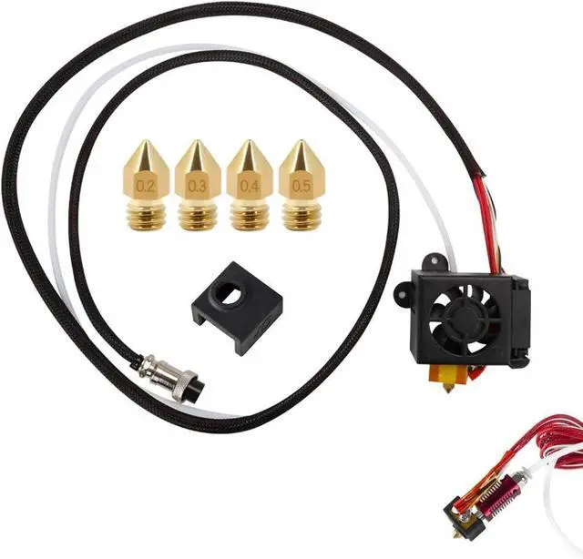 Alt view image 6 of 7 - CR-10S 3D Printers Original Replacement Parts/Accessories Full Assemble MK8 Extruder Hot End Kits (with Nozzle 0.4mm /0.2mm /0.3mm /0.5mm) fit for Creality 3D Printing Printer CR-10 CR-10S S4 S5