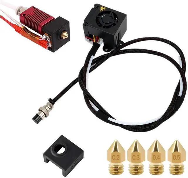 Alt view image 7 of 7 - CR-10S 3D Printers Original Replacement Parts/Accessories Full Assemble MK8 Extruder Hot End Kits (with Nozzle 0.4mm /0.2mm /0.3mm /0.5mm) fit for Creality 3D Printing Printer CR-10 CR-10S S4 S5