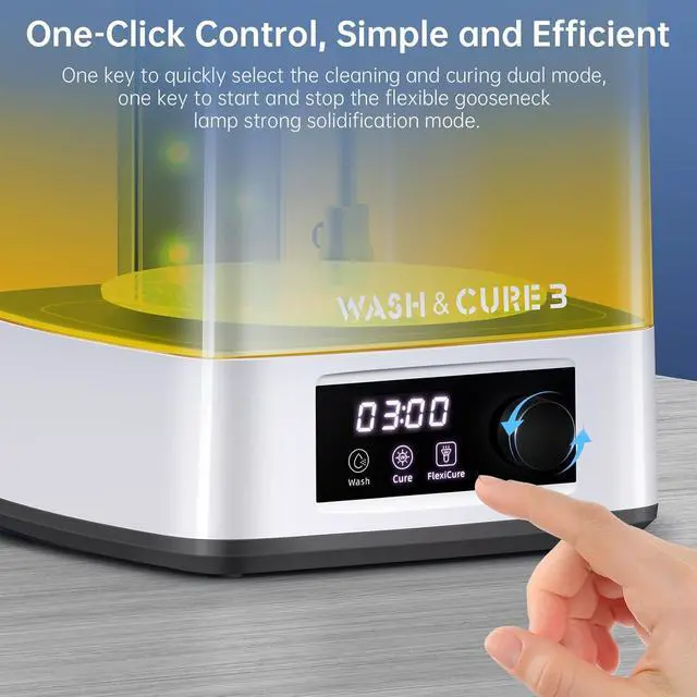Alt view image 6 of 7 - ANYCUBIC Wash and Cure Machine 3.0, 2 in 1 UV Washing and Curing Station for ANYCUBIC Photon Mono 4 2 Mars Series LCD/DLP/SLA 3D Printer Models, with Twistable Gooseneck Light