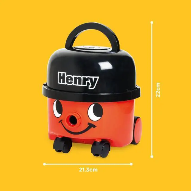 Alt view image 6 of 7 - Casdon Henry & Hetty Toys - Henry Vacuum Cleaner - Red Vacuum Cleaning Toy with Real Function & Nozzle Accessories - Kids Cleaning Set - For Children Aged 3+