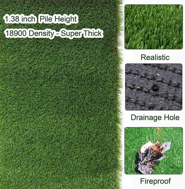 Alt view image 2 of 4 - Petgrow Customized Sizes Artificial Grass Turf 3FTX10FT(30 Square FT) - Indoor Outdoor Garden Lawn Landscape Balcony Synthetic Turf Mat - Thick Fake Grass Pet Pad