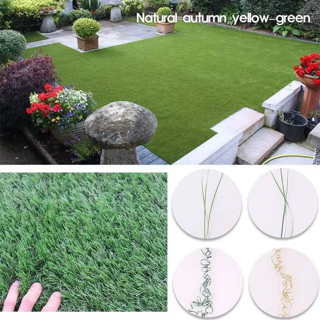 Alt view image 5 of 7 - Petgrow Synthetic Artificial Grass Turf Lawn 4ft x 10ft, 1.38" Outdoor/Indoor Fake Grass Rug Astroturf for Dogs,Faux Grass Rug with Drainage Holes/Custom Size Provided