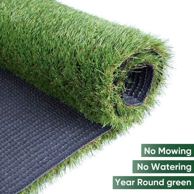 Alt view image 7 of 7 - Petgrow Synthetic Artificial Grass Turf Lawn 4ft x 10ft, 1.38" Outdoor/Indoor Fake Grass Rug Astroturf for Dogs,Faux Grass Rug with Drainage Holes/Custom Size Provided