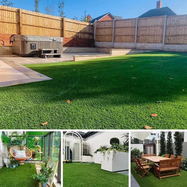 Alt view image 2 of 4 - Petgrow Ultrathick Artificial Grass Turf,1.77 Inch High Dense W Shape Grass Silk -Durable PU Backing-Luxurious Indoor Outdoor Dog Garden Landscape Patio Synthetic Fake Faux Grass Mat-Sent by Rolled