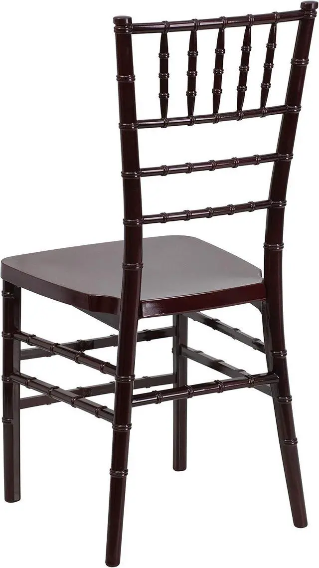 Alt view image 4 of 7 - Flash Furniture 2 Pack HERCULES PREMIUM Series Mahogany Resin Stacking Chiavari Chair