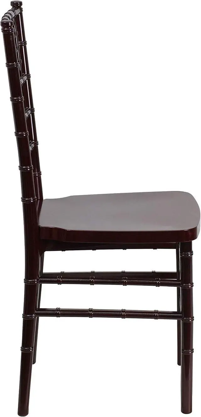 Alt view image 6 of 7 - Flash Furniture 2 Pack HERCULES PREMIUM Series Mahogany Resin Stacking Chiavari Chair