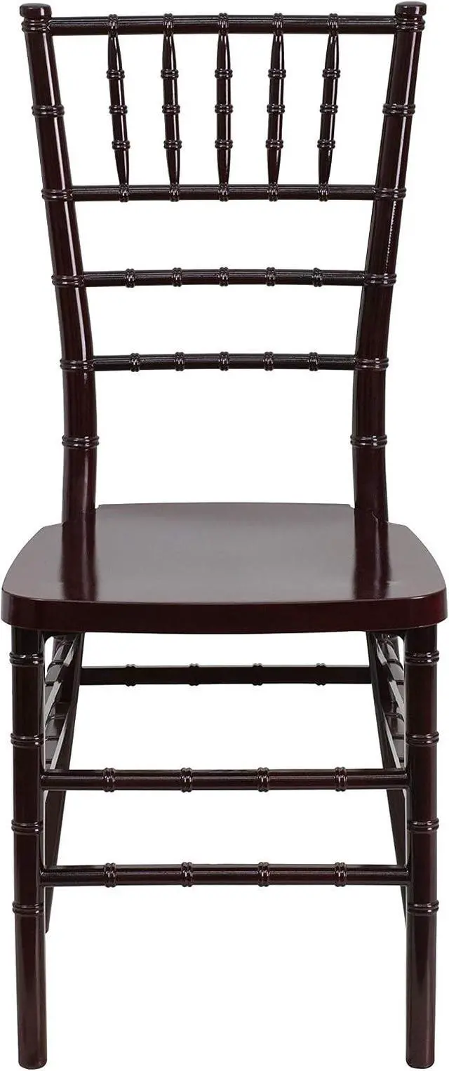 Alt view image 7 of 7 - Flash Furniture 2 Pack HERCULES PREMIUM Series Mahogany Resin Stacking Chiavari Chair