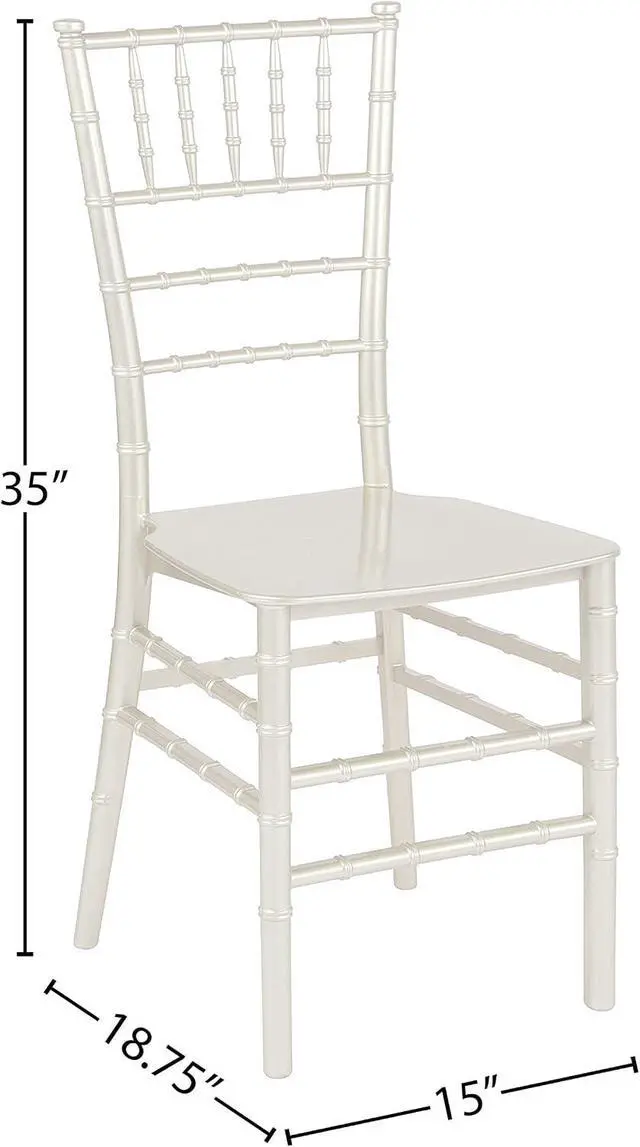 Alt view image 3 of 7 - Flash Furniture 2 Pack HERCULES Series Champagne Resin Stacking Chiavari Chair